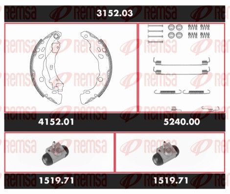 REMSA 3152.03 Brake Kit, drum brake