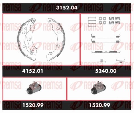 REMSA 3152.04 Brake Kit, drum brake
