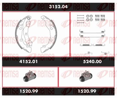 Brake Kit, drum brake REMSA 3152.04