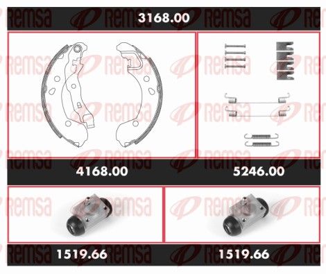 REMSA 3168.00 Brake Kit, drum brake