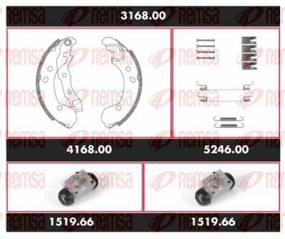 Brake Kit, drum brake REMSA 3168.00