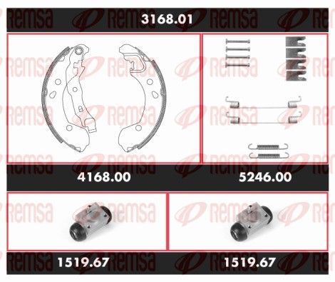 REMSA 3168.01 Brake Kit, drum brake