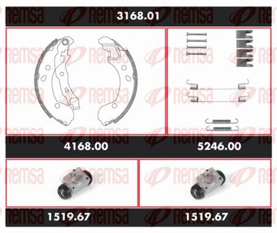 Brake Kit, drum brake REMSA 3168.01