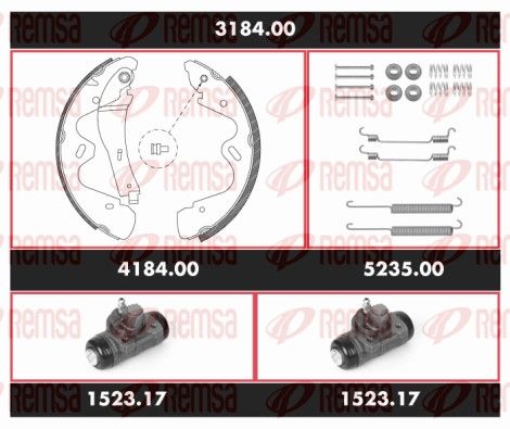 REMSA 3184.00 Brake Kit, drum brake