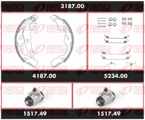 REMSA 3187.00 Brake Kit, drum brake