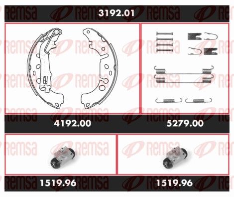 REMSA 3192.01 Brake Kit, drum brake