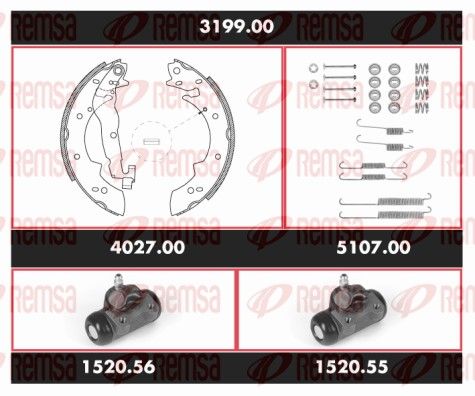 REMSA 3199.00 Brake Kit, drum brake