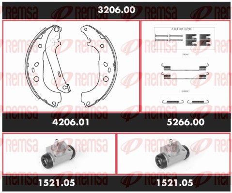 REMSA 3206.00 Brake Kit, drum brake