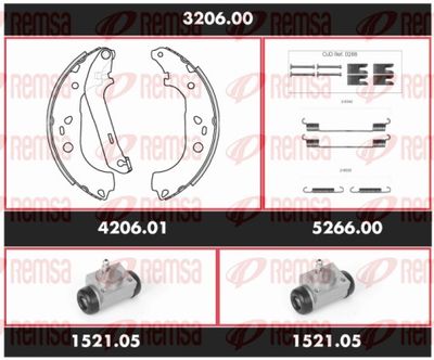 Brake Kit, drum brake REMSA 3206.00