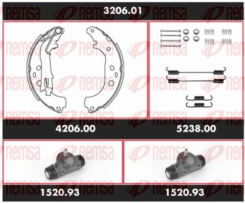 REMSA 3206.01 Brake Kit, drum brake