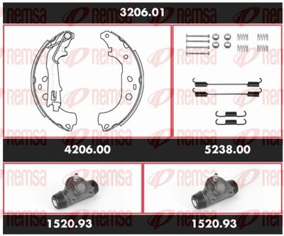 Brake Kit, drum brake REMSA 3206.01