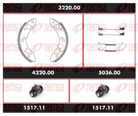 REMSA 3220.00 Brake Kit, drum brake