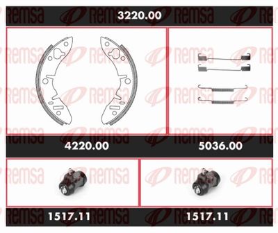 Brake Kit, drum brake REMSA 3220.00