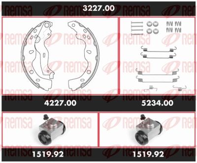 Brake Kit, drum brake REMSA 3227.00