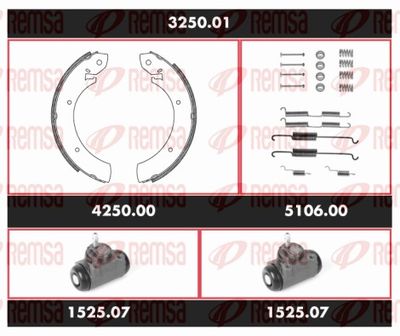 Brake Kit, drum brake REMSA 3250.01