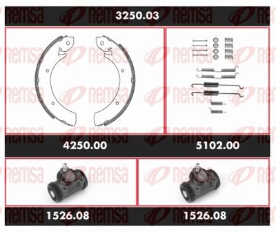 Brake Kit, drum brake REMSA 3250.03