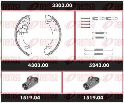 Brake Kit, drum brake REMSA 3303.00