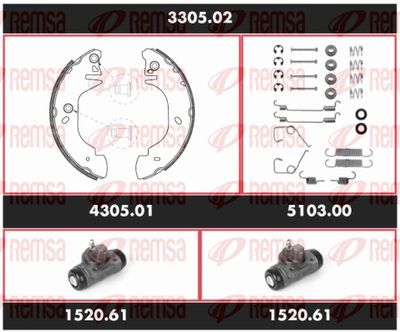 Brake Kit, drum brake REMSA 3305.02