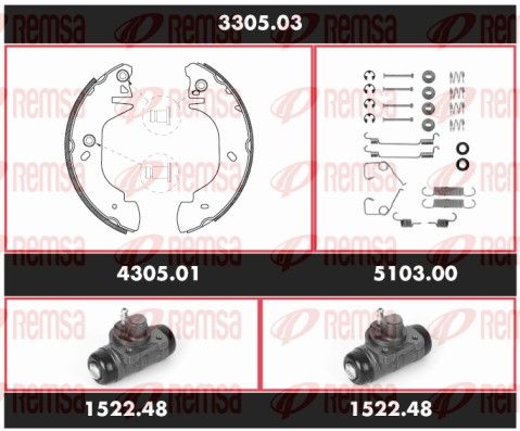 REMSA 3305.03 Brake Kit, drum brake