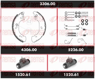 Brake Kit, drum brake REMSA 3306.00
