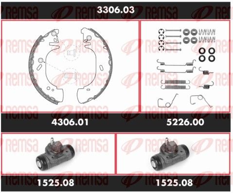 REMSA 3306.03 Brake Kit, drum brake