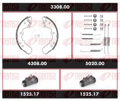 Brake Kit, drum brake REMSA 3308.00