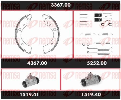 REMSA 3367.00 Brake Kit, drum brake