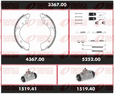 Brake Kit, drum brake REMSA 3367.00