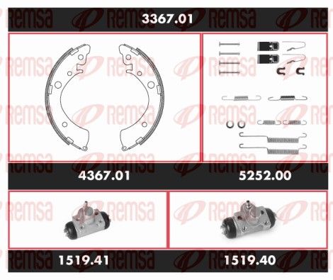 REMSA 3367.01 Brake Kit, drum brake