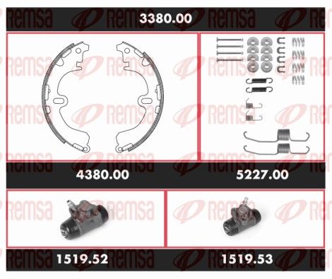 REMSA 3380.00 Brake Kit, drum brake