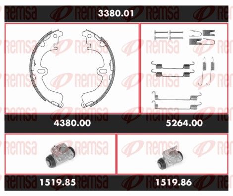 REMSA 3380.01 Brake Kit, drum brake
