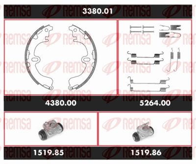 Brake Kit, drum brake REMSA 3380.01