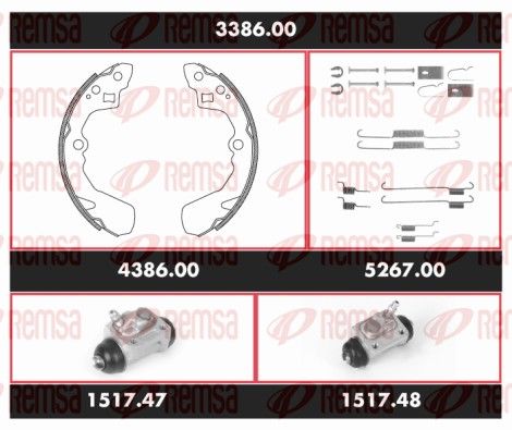 REMSA 3386.00 Brake Kit, drum brake