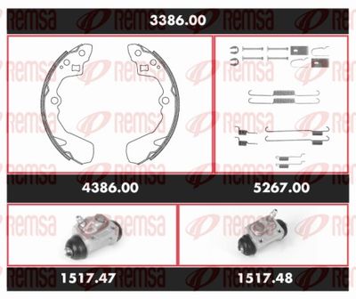 Brake Kit, drum brake REMSA 3386.00