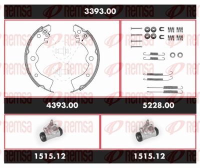 Brake Kit, drum brake REMSA 3393.00
