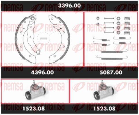 REMSA 3396.00 Brake Kit, drum brake