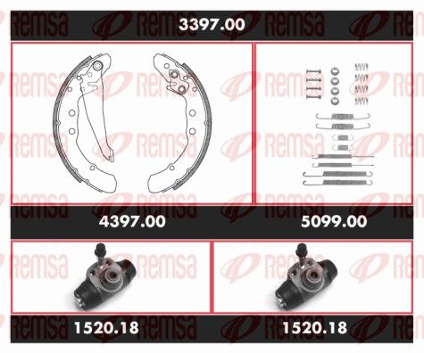 REMSA 3397.00 Brake Kit, drum brake