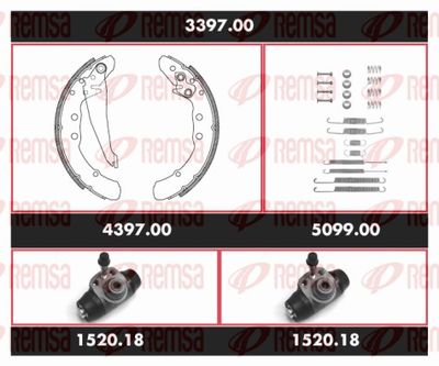 Brake Kit, drum brake REMSA 3397.00
