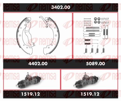 REMSA 3402.00 Brake Kit, drum brake