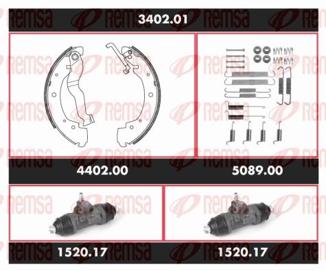 REMSA 3402.01 Brake Kit, drum brake