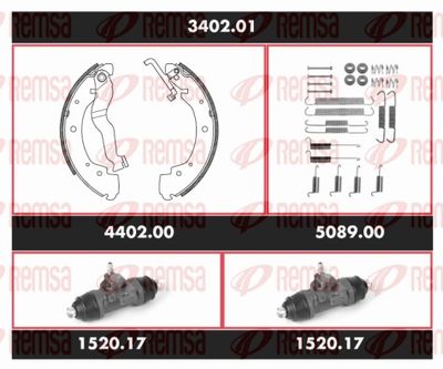 Brake Kit, drum brake REMSA 3402.01