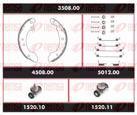 REMSA 3508.00 Brake Kit, drum brake