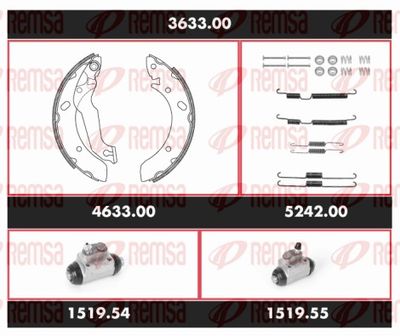 Brake Kit, drum brake REMSA 3633.00