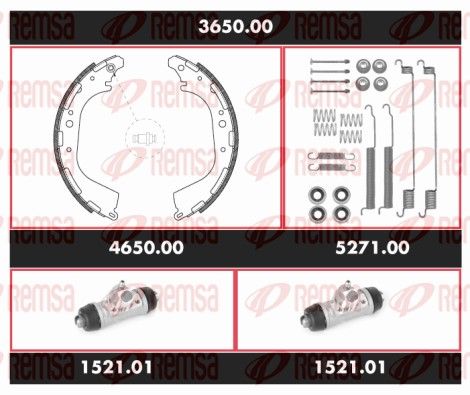 REMSA 3650.00 Brake Kit, drum brake