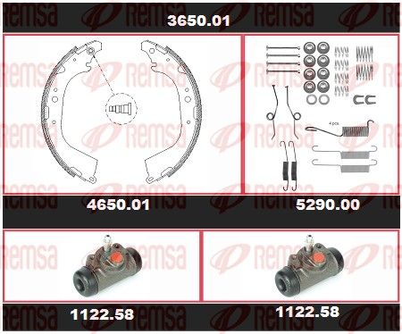 REMSA 3650.01 Brake Kit, drum brake