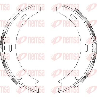 REMSA 4094.02 Brake Shoe, parking brake