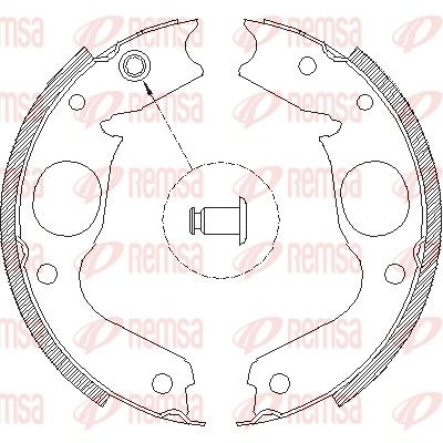 Brake Shoe, parking brake REMSA 4148.00