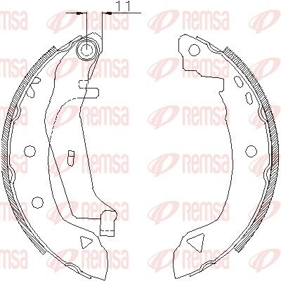 REMSA 4182.02 Brake Shoe