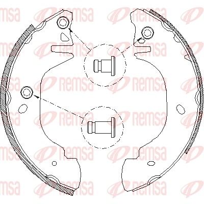 Brake Shoe REMSA 4305.00