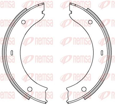 Brake Shoe, parking brake REMSA 4449.00